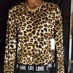 Leapord print top and leopard mini skirt set